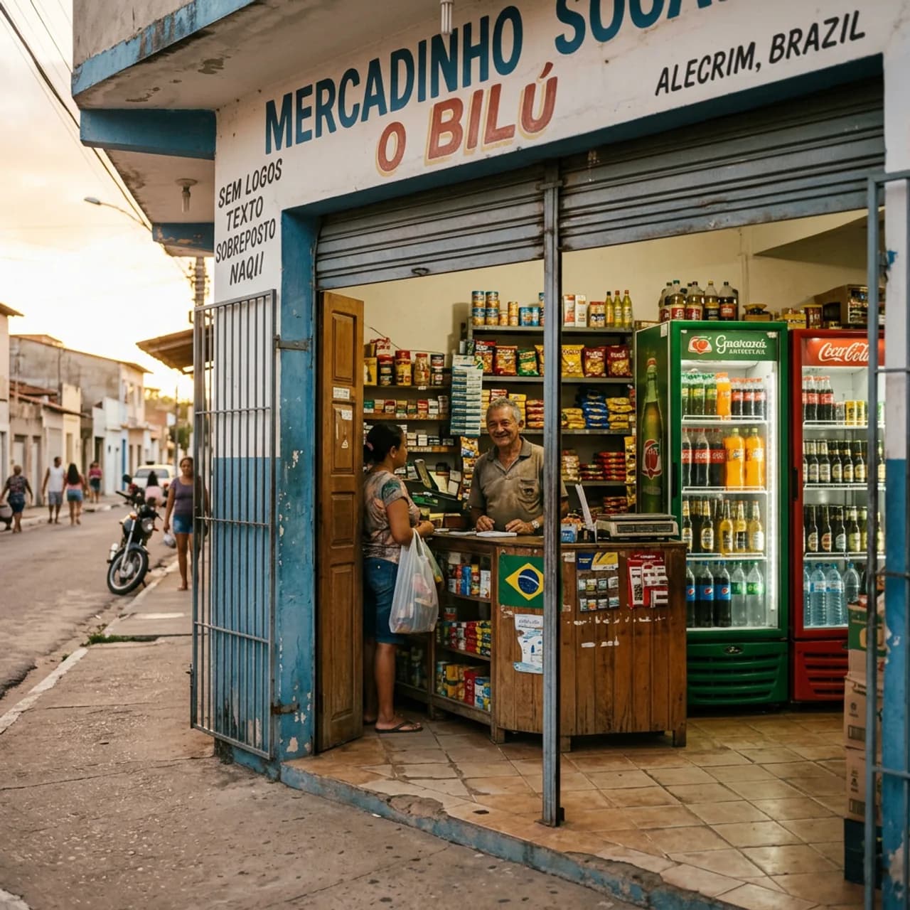Comércio de bairro em Natal com o dono atrás do balcão