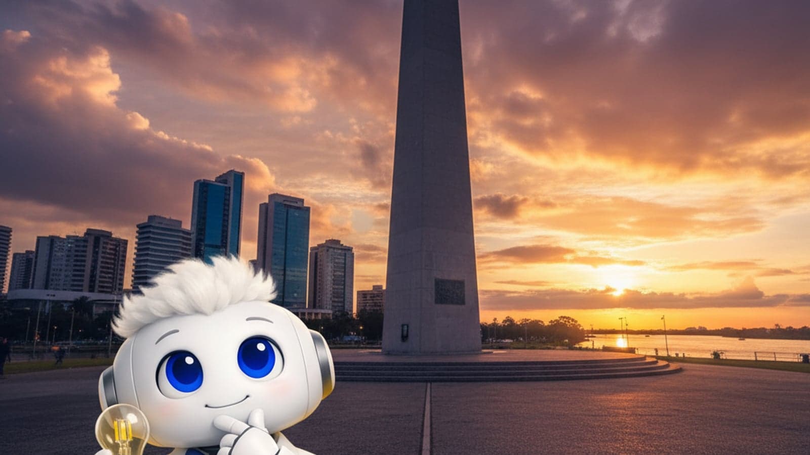 Marco Zero do Equador em Macapá com o EDI, IA do Luz no Bolso — desconto na conta de luz em Amapá